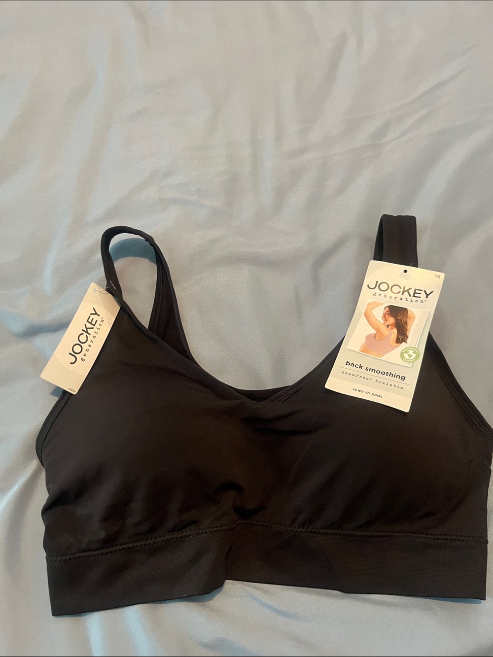 Jockey Black Seamless Back-Smoothing Bra